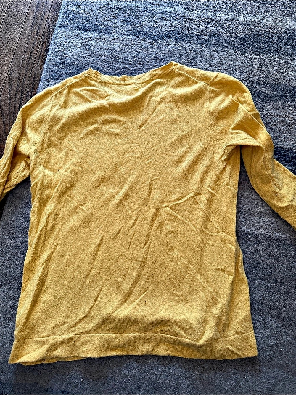 J.Crew Cotton-Wool Blend Teddie Sweater Crewneck Sweater in Yellow Size Medium - Picture 2 of 5